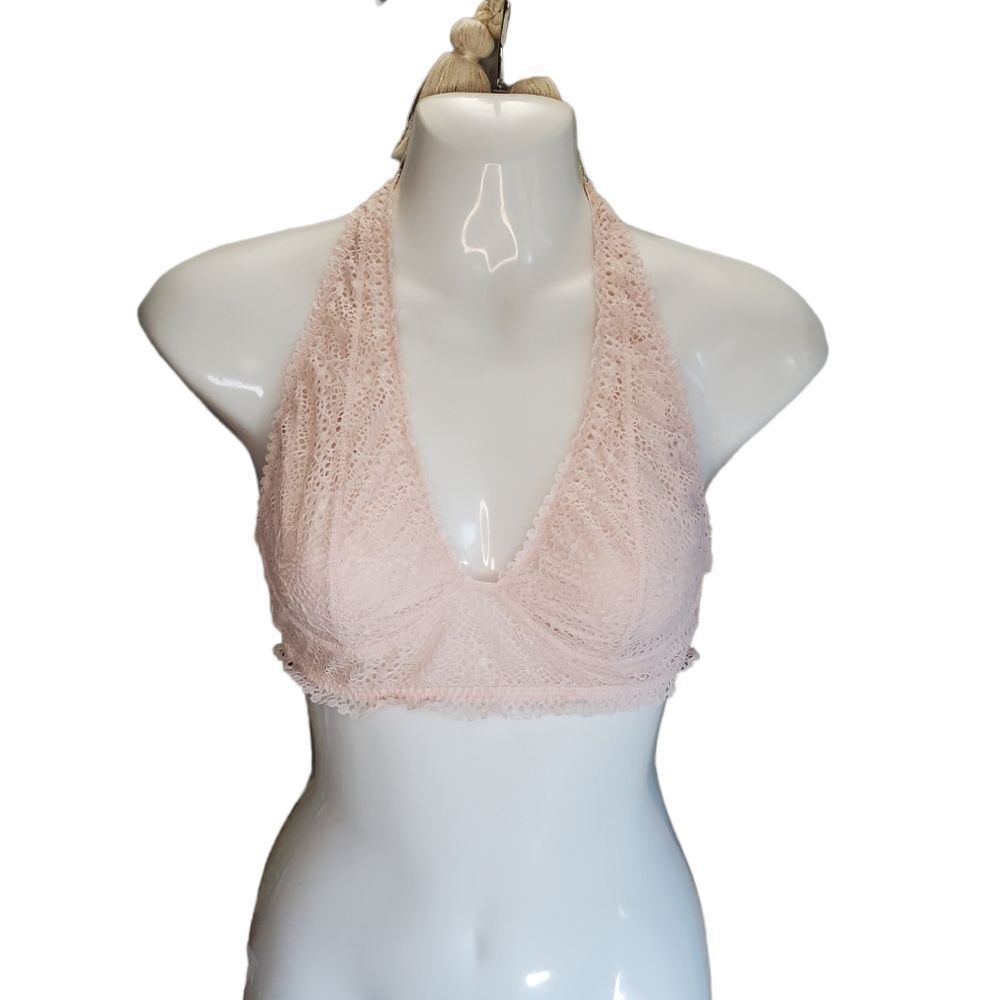 VICTORIAS SECRET bralette soft pink lacy M